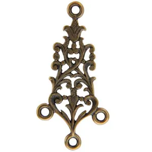 Bronze Plate Connector - Celtic Chandelier 13.5mm x 30mm Pkg/2