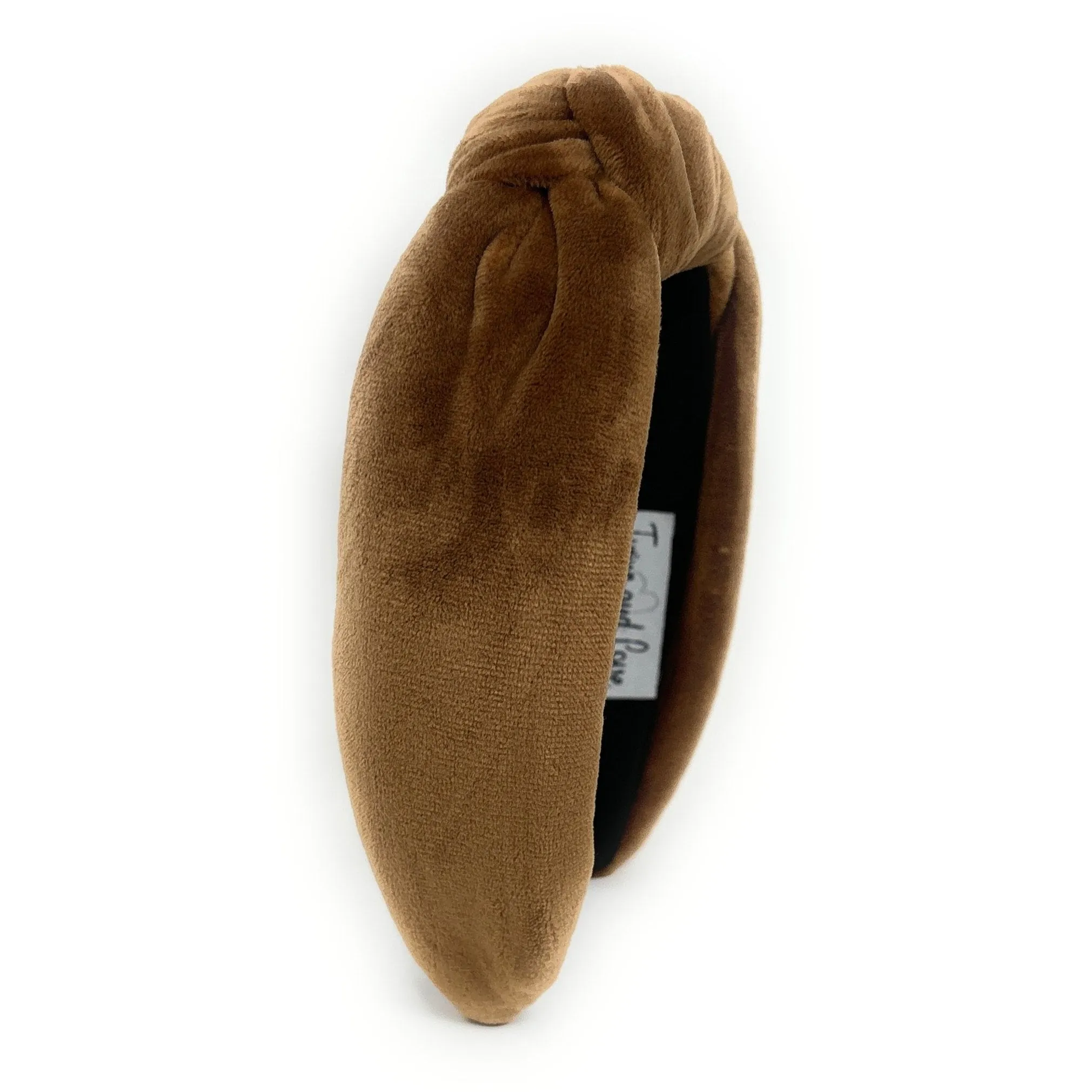 Brown Velour Knot Headband