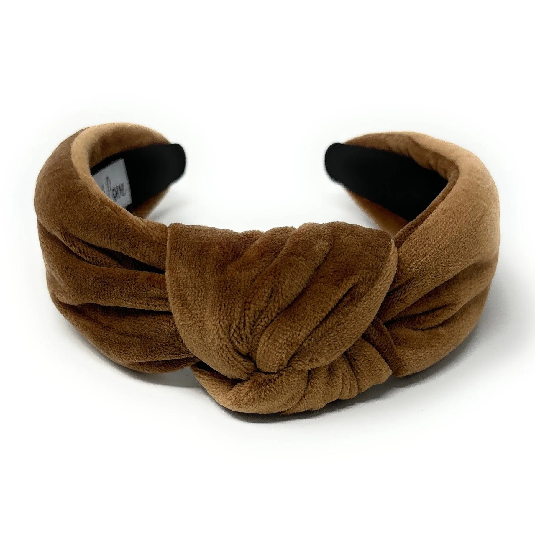 Brown Velour Knot Headband