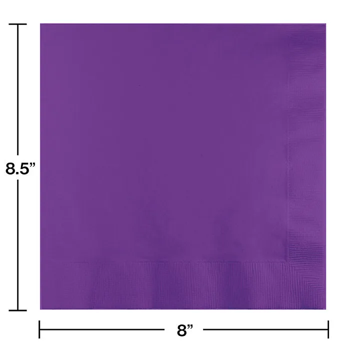 Bulk Amethyst Purple Dinner Napkins 3 Ply (250 per Case)