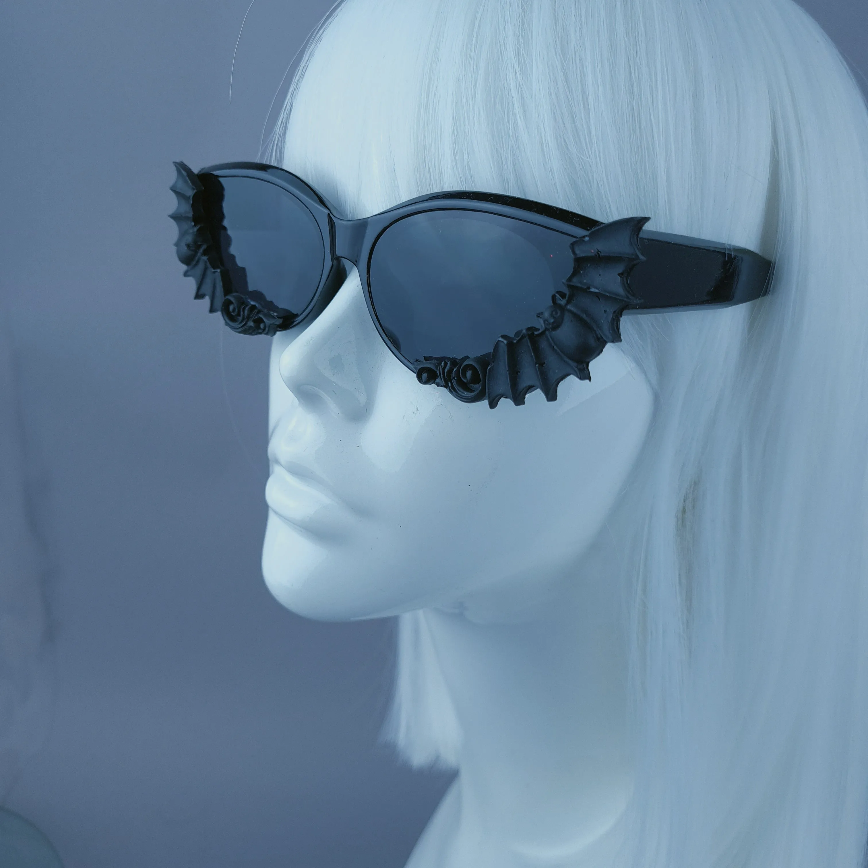 Cat Eye Bat & Filigree Sunglasses