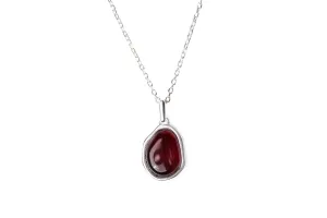 Cherry Amber ELEMENT Pendant Necklace - Elegant Baltic Beauty