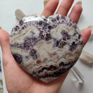 Chevron Amethyst Heart (#9)