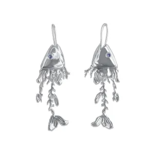 Coral Trout Earrings- Silver