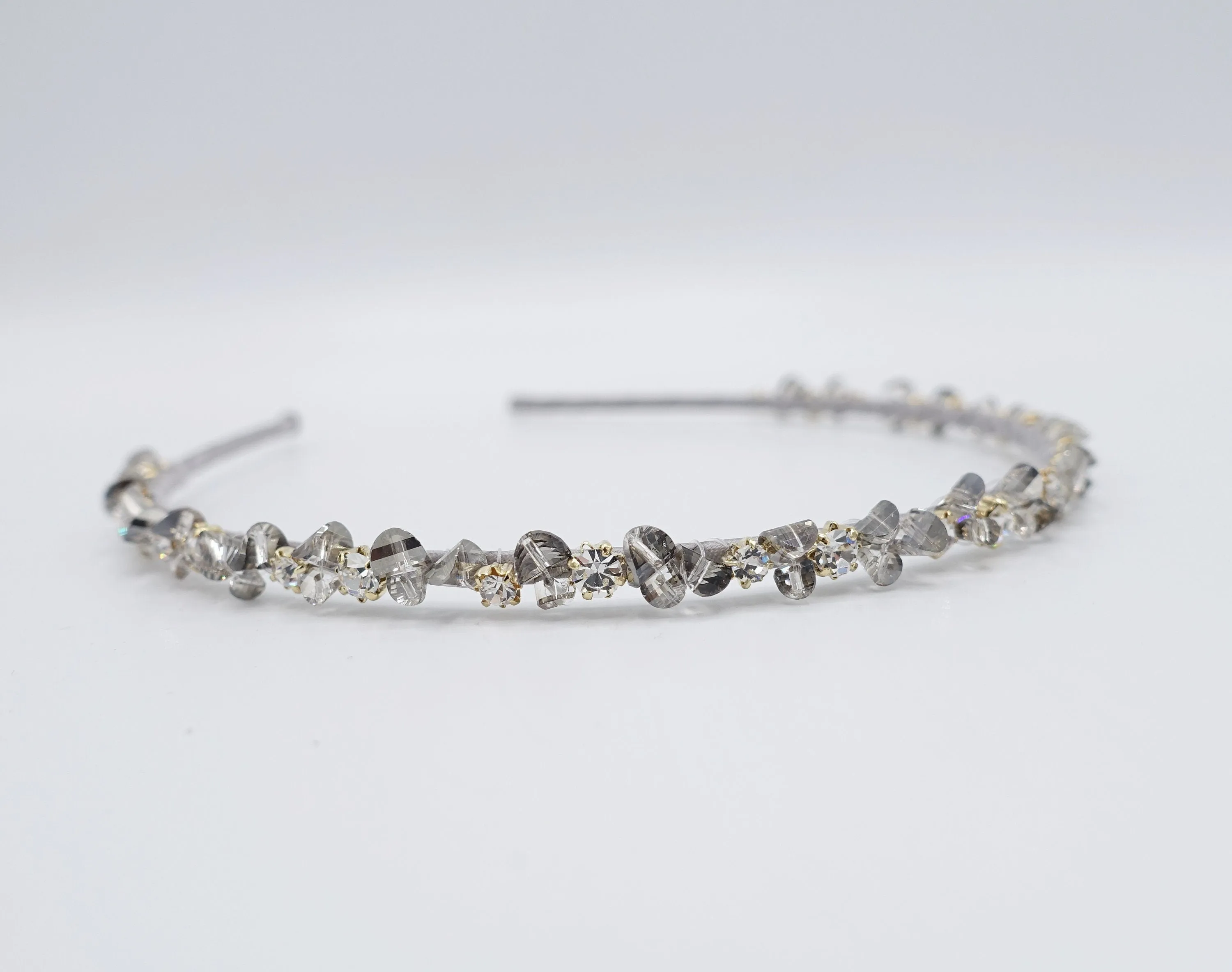 crystal beads rhinestone headband, thin crystal headband, occasion headbands for women airband for women