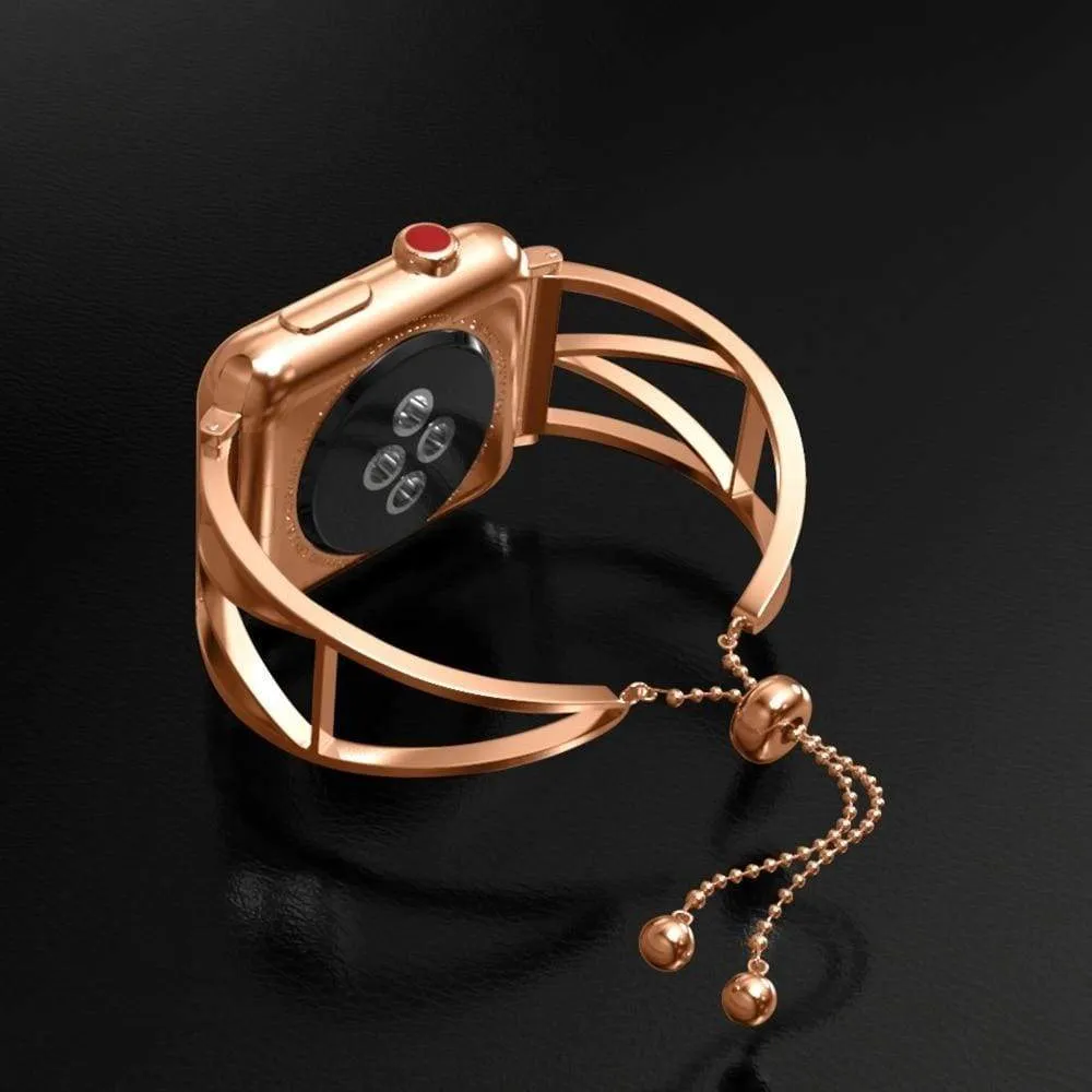 Cuff Rose Gold Stainless Steel Strap Bangle Bracelet Series 7 6 5