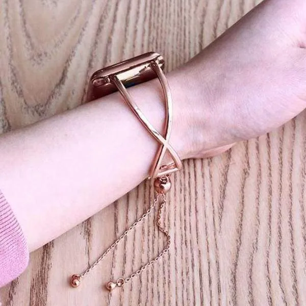 Cuff Rose Gold Stainless Steel Strap Bangle Bracelet Series 7 6 5