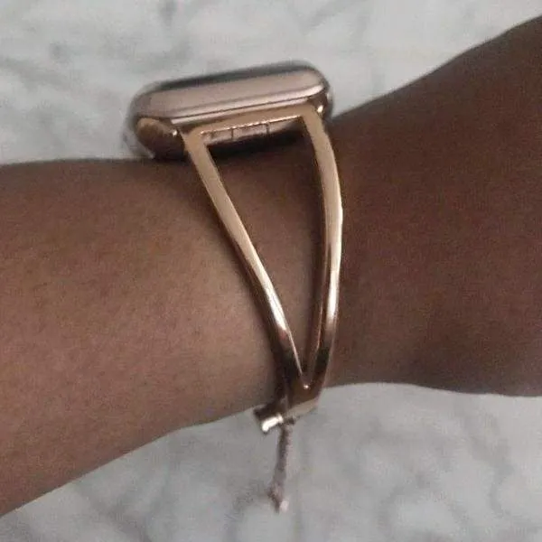 Cuff Rose Gold Stainless Steel Strap Bangle Bracelet Series 7 6 5