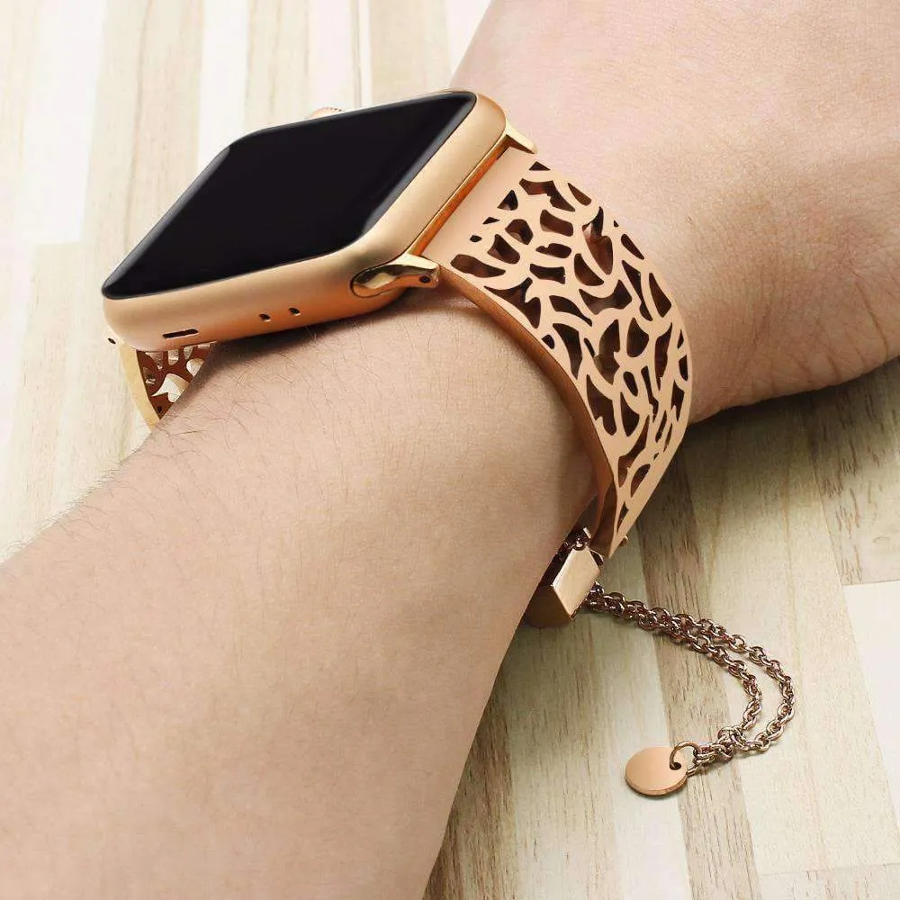 Cuff Rose Gold Stainless Steel Strap Bangle Bracelet Series 7 6 5