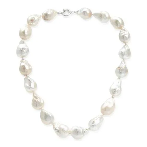 Decus large cultured freshwater 'fireball' pearl necklace