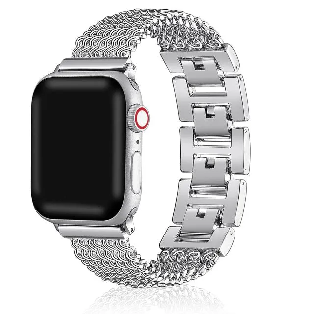 Dress Bracelet for Apple Watch Band Series 8 High Quality Metal Strap