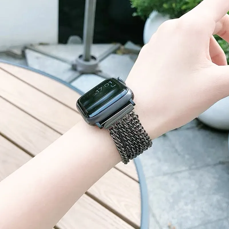 Dress Bracelet for Apple Watch Band Series 8 High Quality Metal Strap