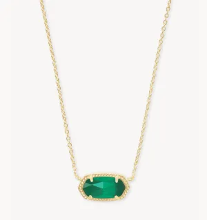 Elisa Pendant Necklace in Emerald Cats Eye | May