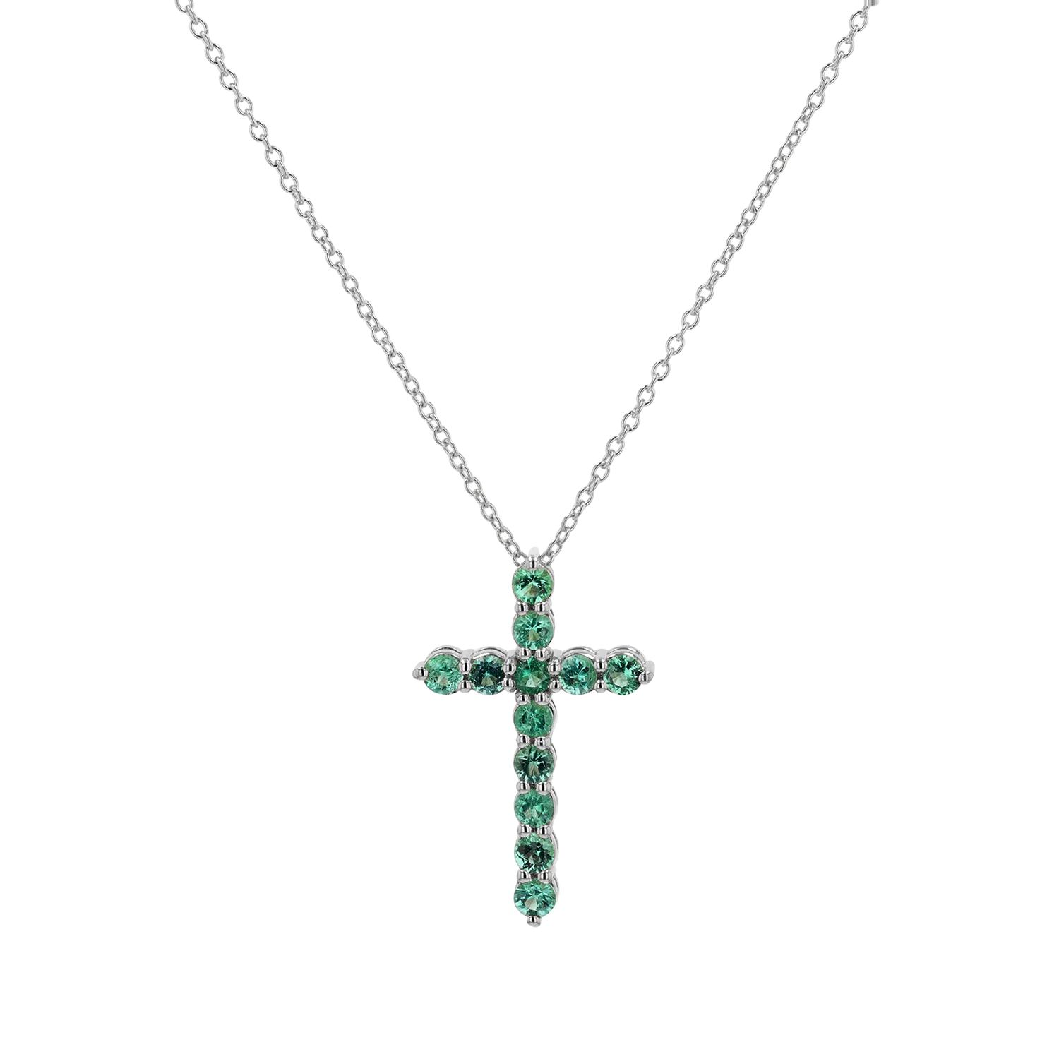 Emerald Cross Necklace