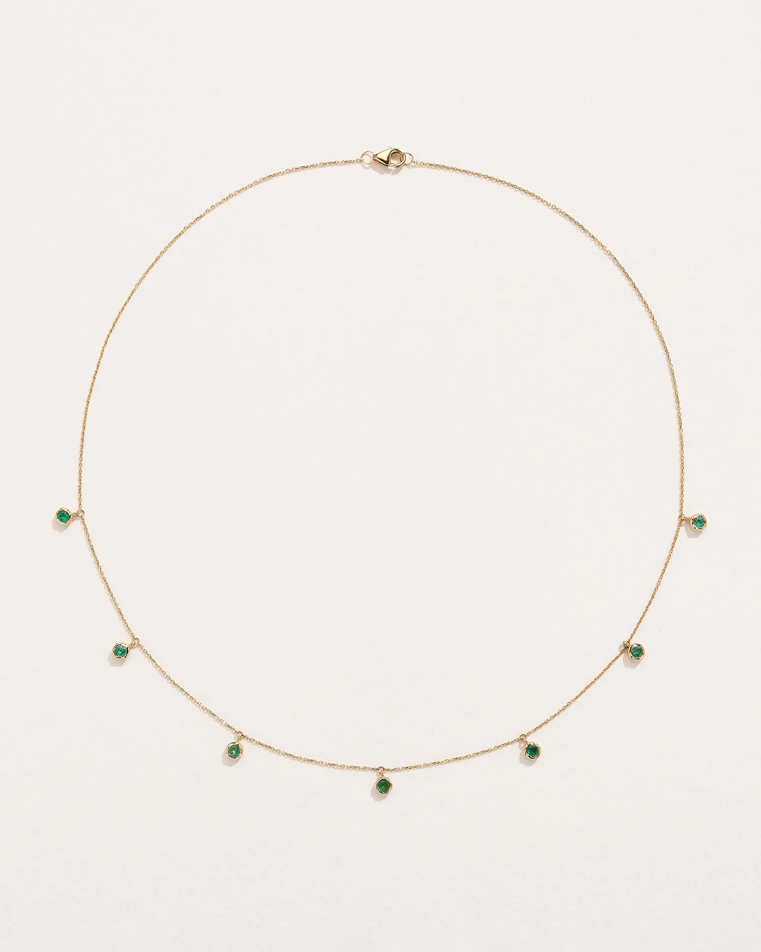 Emerald Station Droplet Necklace