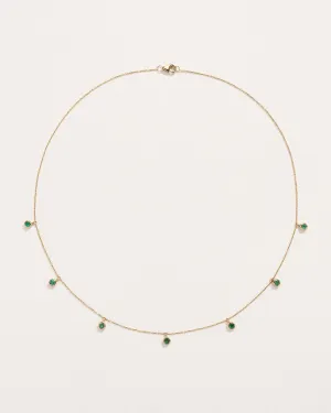 Emerald Station Droplet Necklace