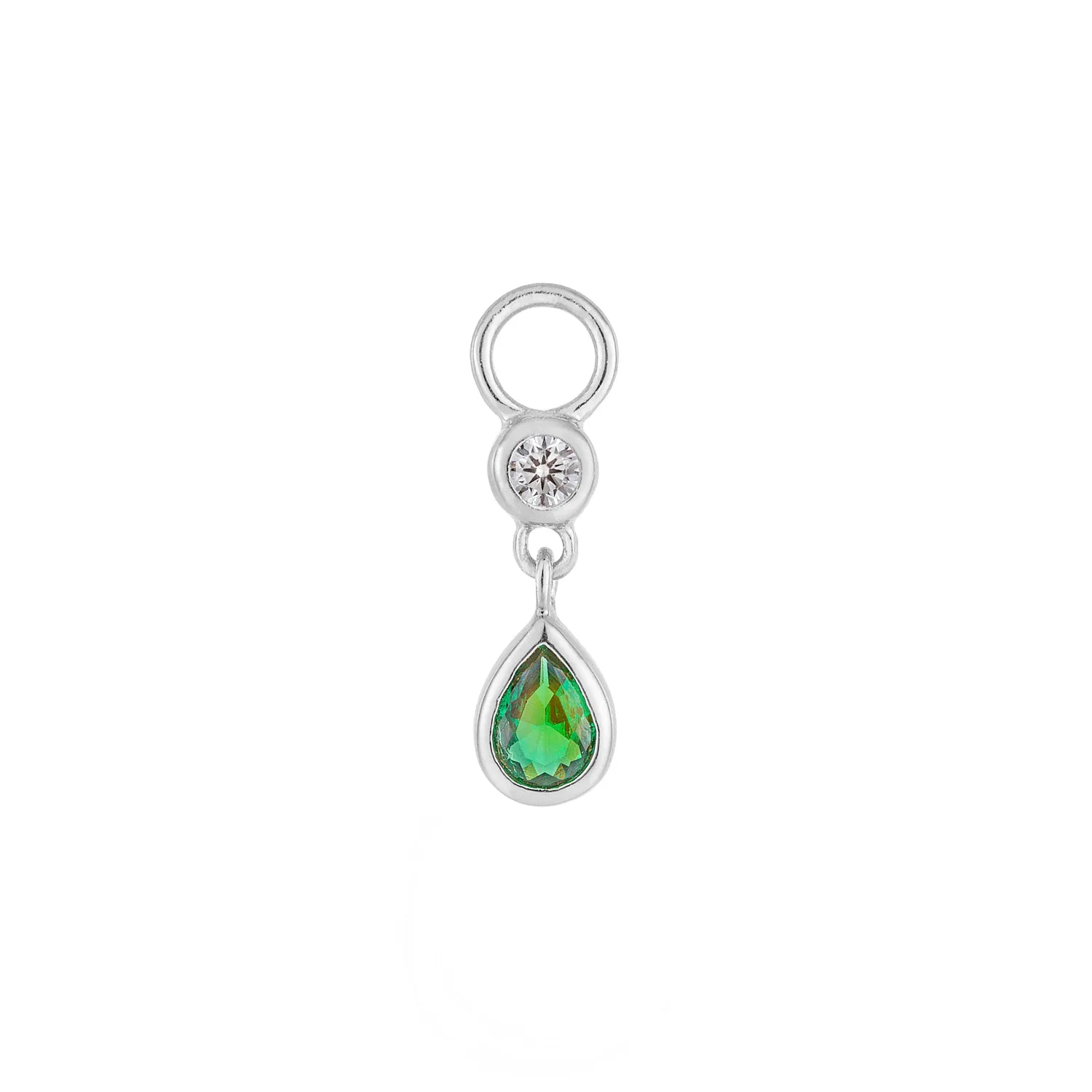 Emerald Teardrop Charm