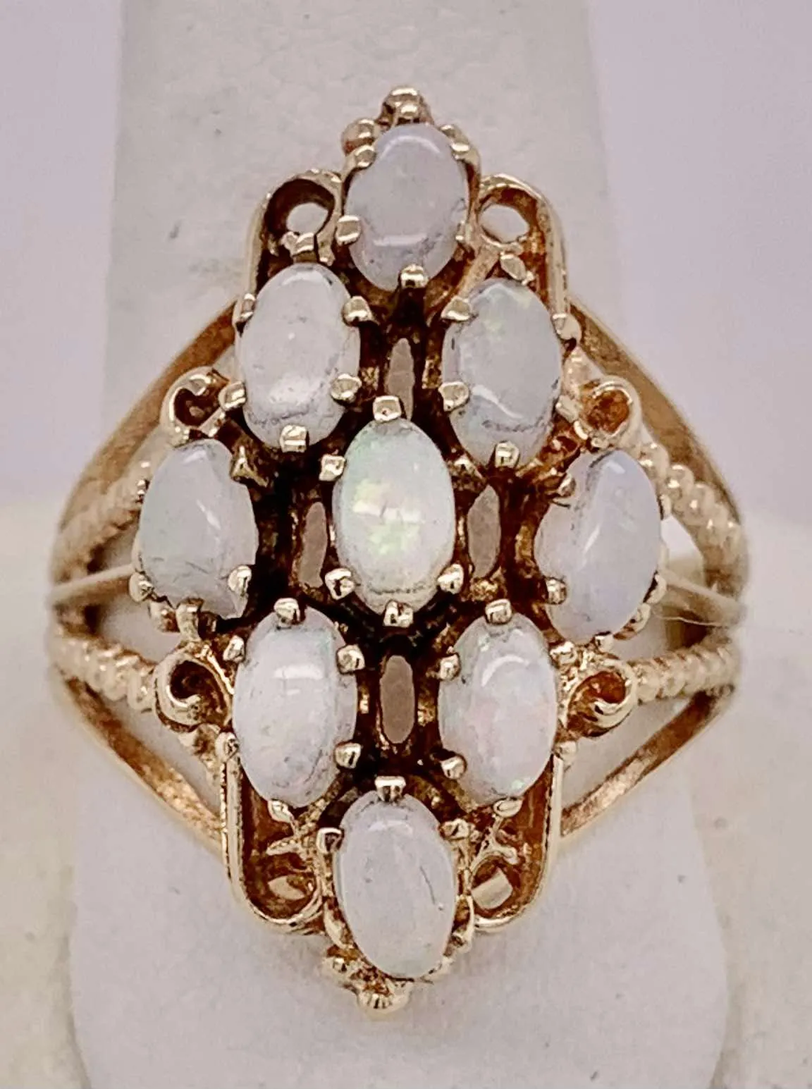 Estate Filigree Opal Ring