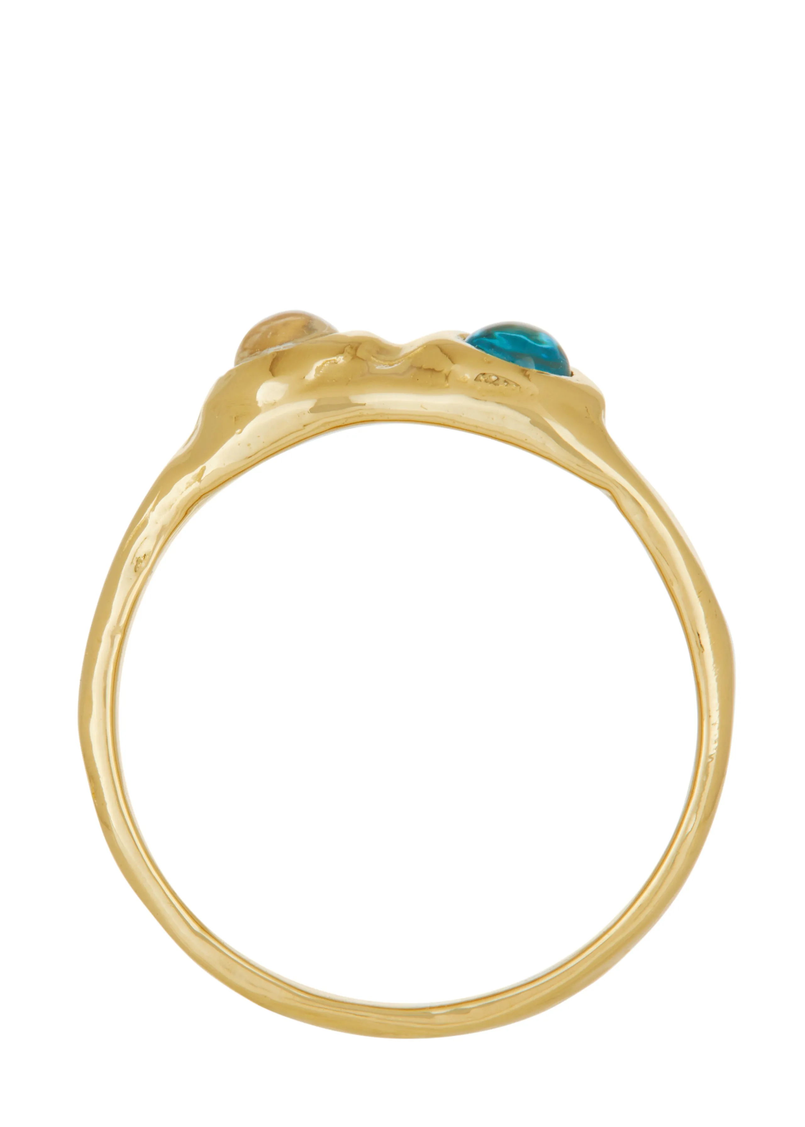 Felt Ring Divine 14k - Moonstone & Blue Topaz