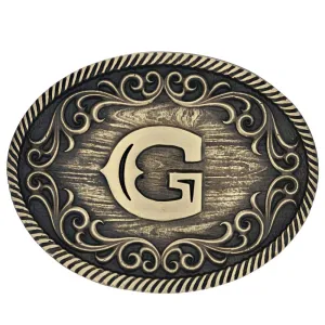 Filigree Initial G Attitude Belt Buckle