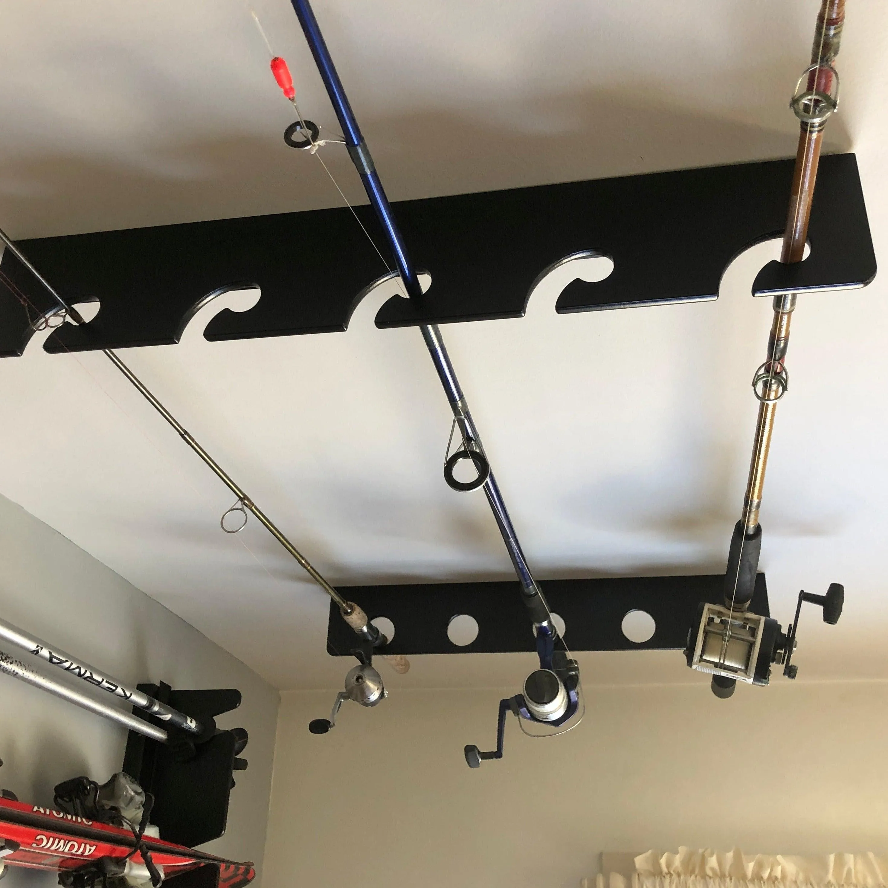 Fishing Rod Rack - Indoor - Indoor Spaces, Man Cave, Fishing Rod Storage