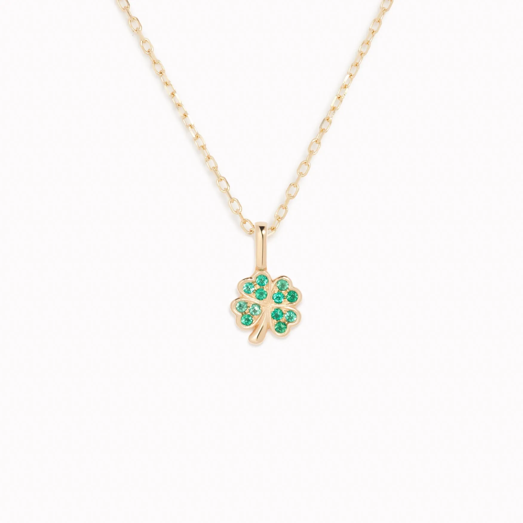 Four Leaf Clover Charm 14k Gold