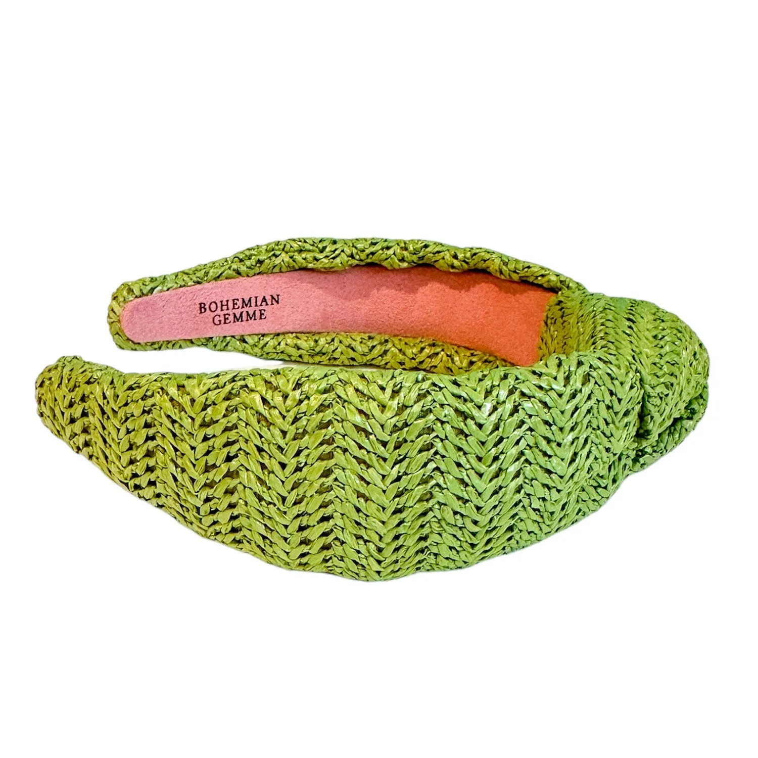 Green Raffia Headband