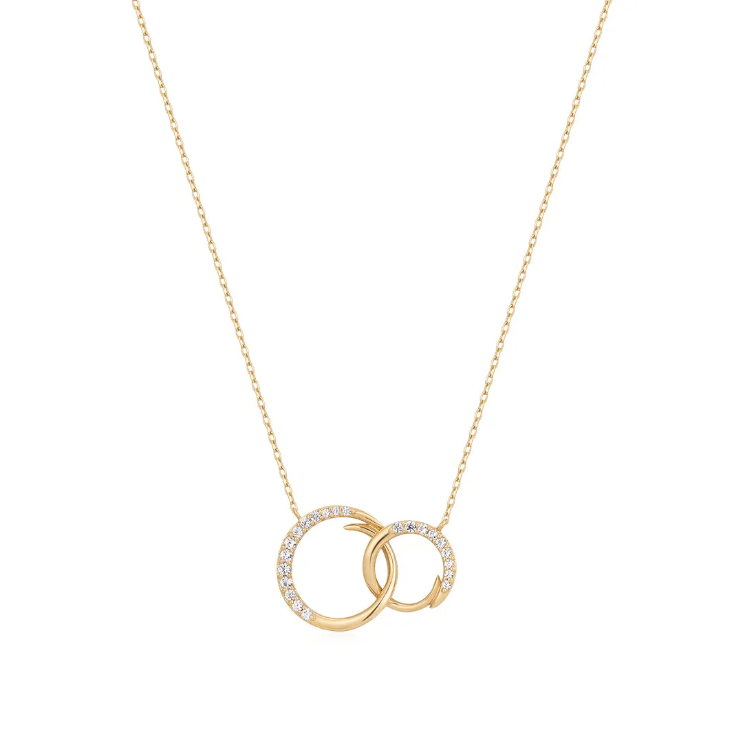 HARPER | White Sapphire Interlinked Swirls Necklace