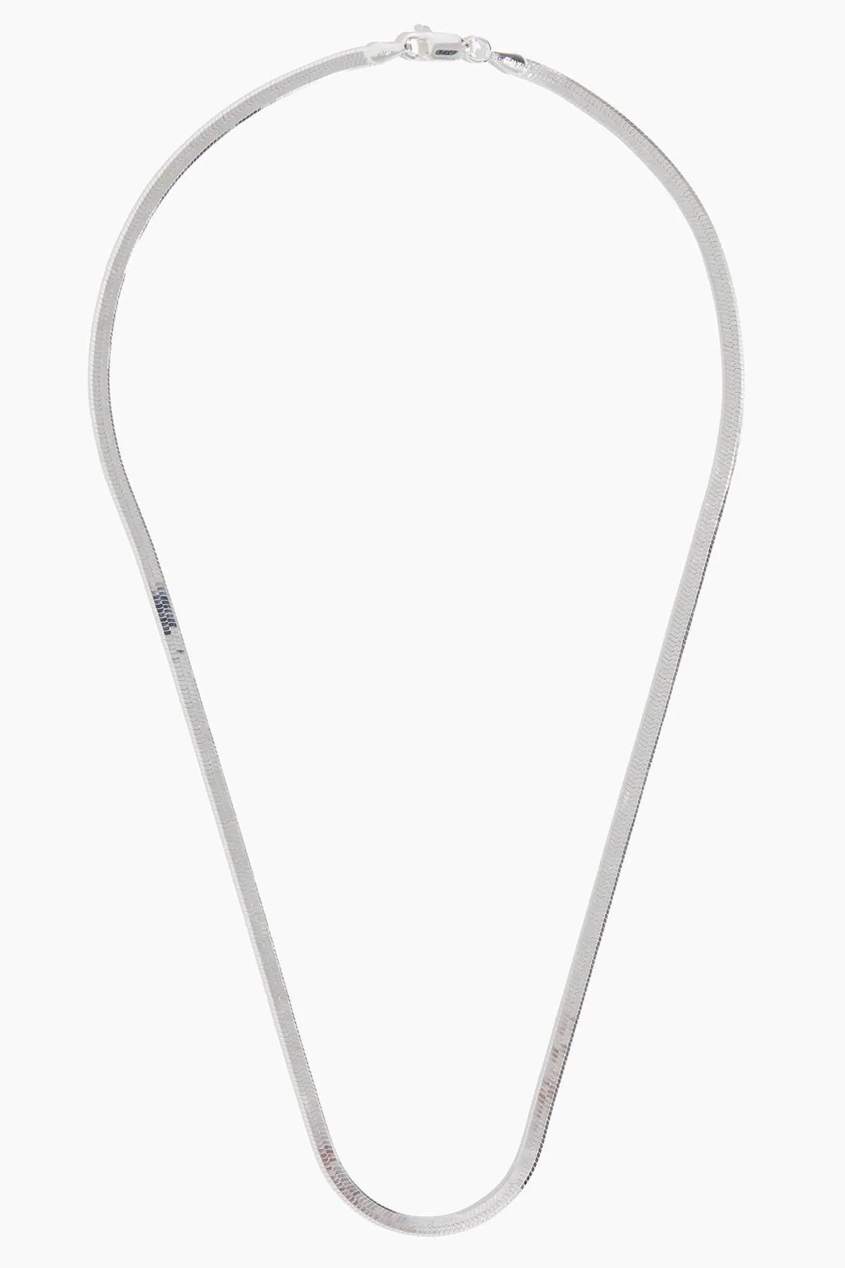 Herringbone Necklace in Sterling Silver