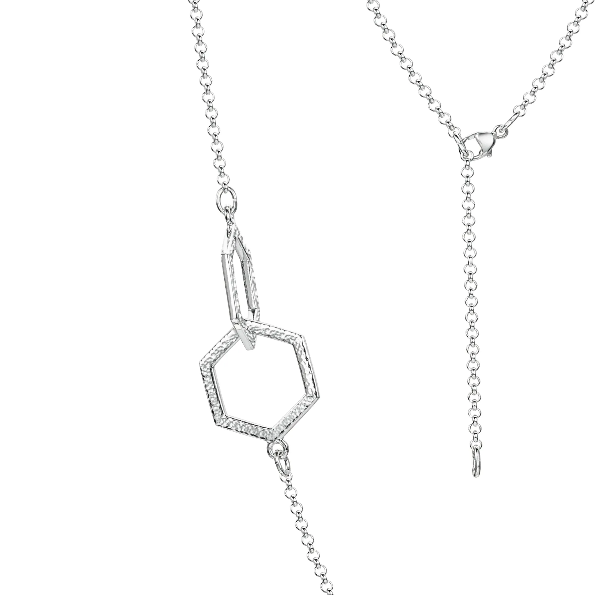 Honeycomb Small 10-link Chain Necklace in Sterling Silver