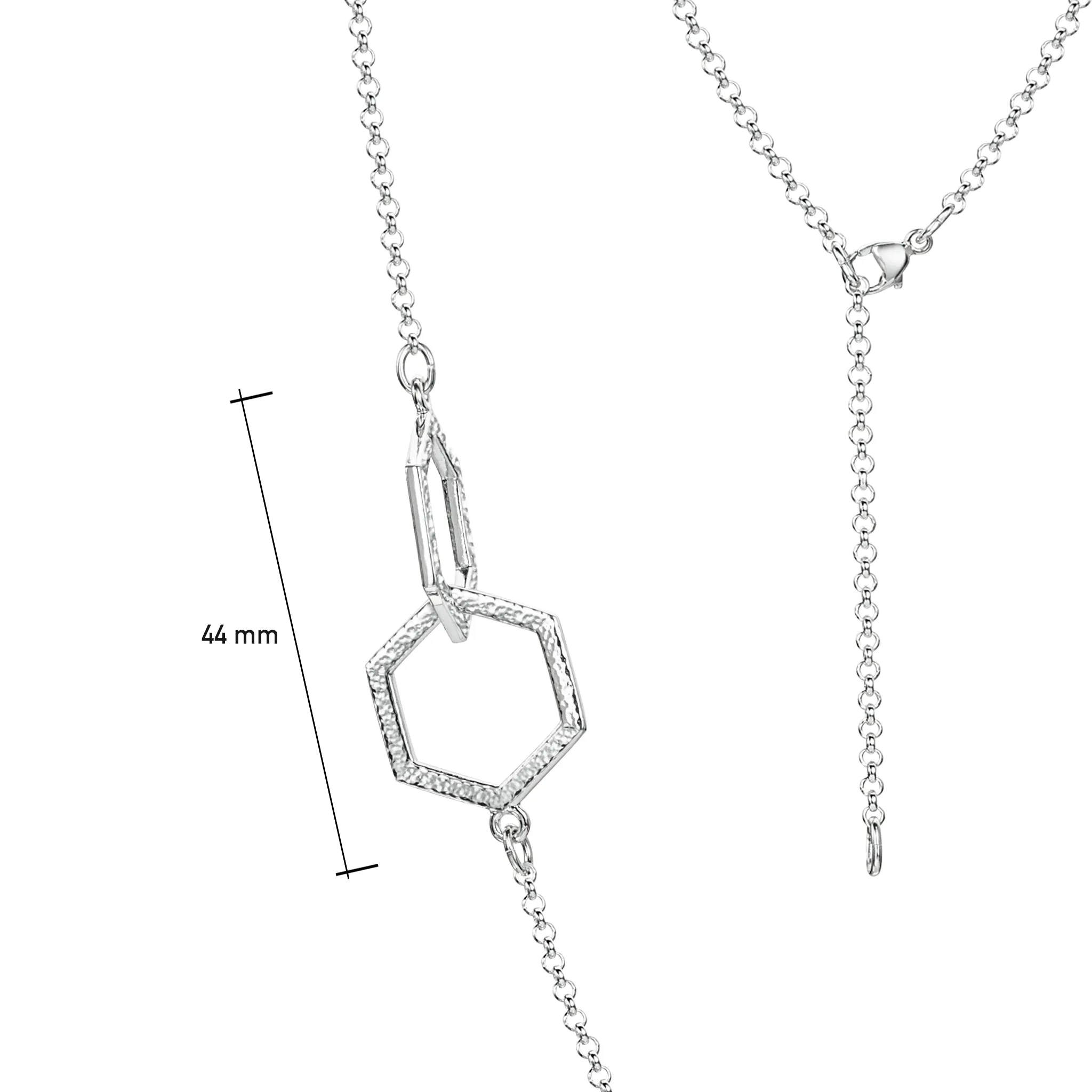 Honeycomb Small 10-link Chain Necklace in Sterling Silver