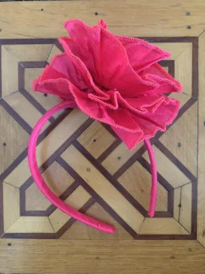 Hot Pink Taffeta Clip or Headband