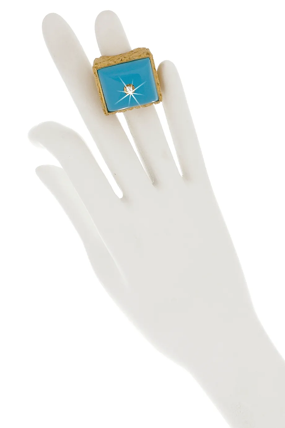 ISHARYA DAISY Filigree Light Blue Ring