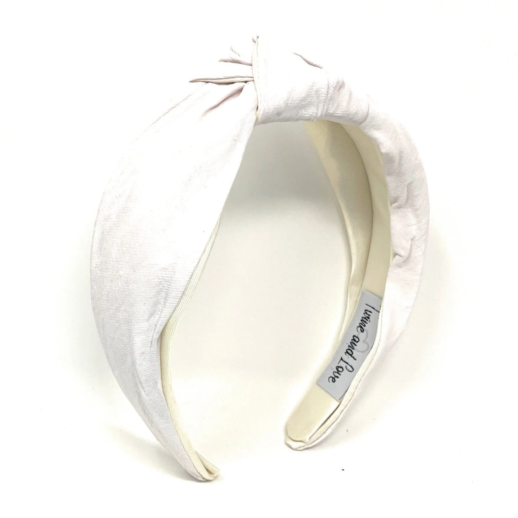 Ivory PU Leather Knotted Headband