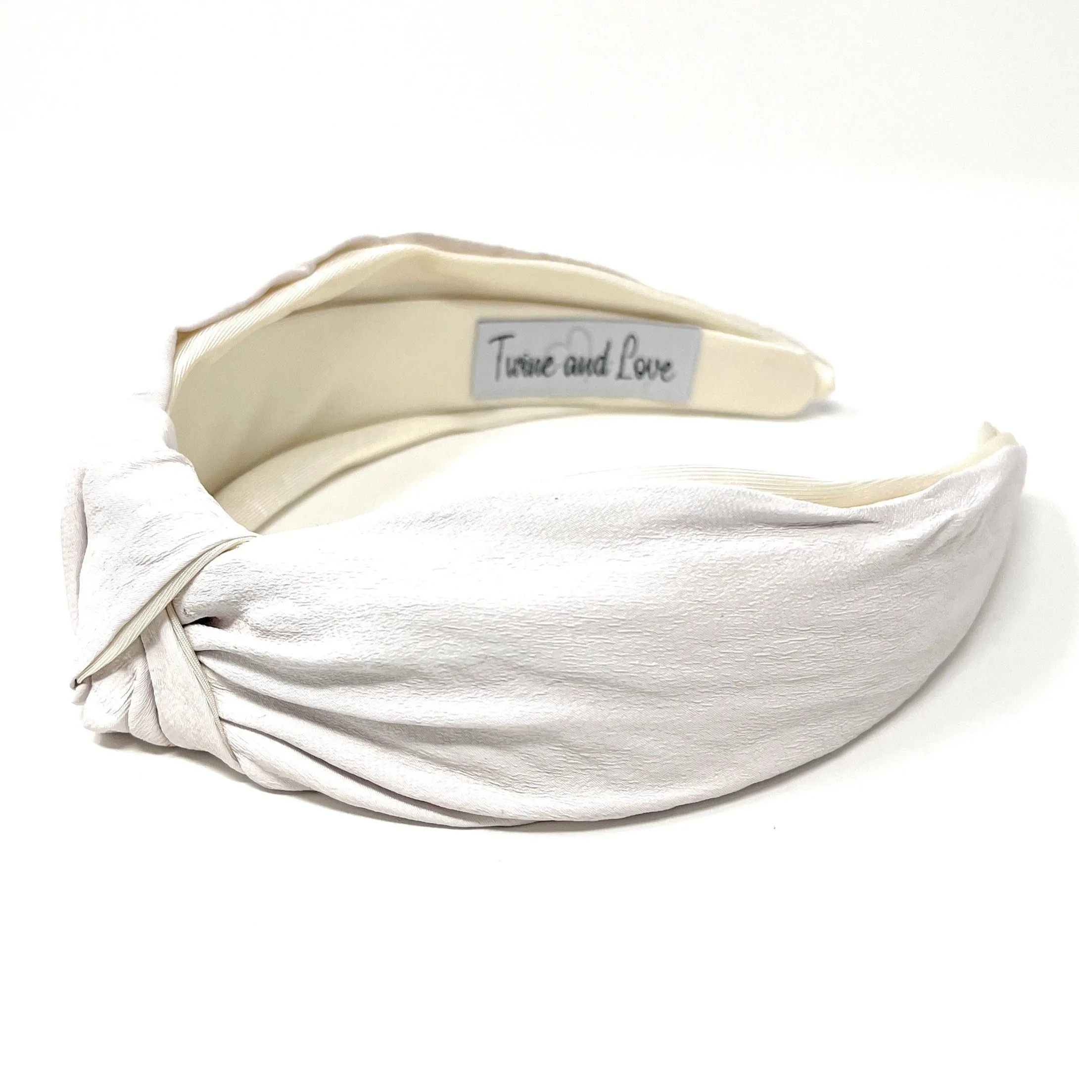 Ivory PU Leather Knotted Headband