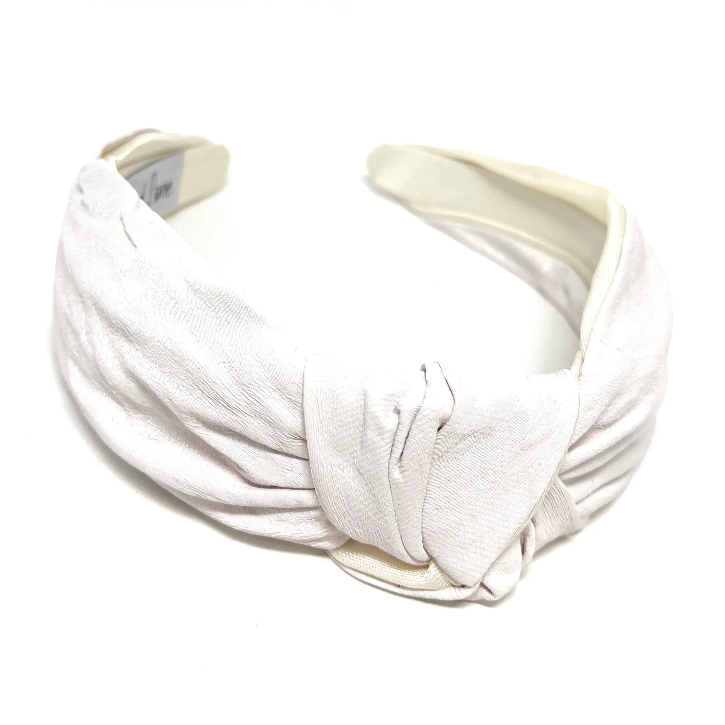 Ivory PU Leather Knotted Headband