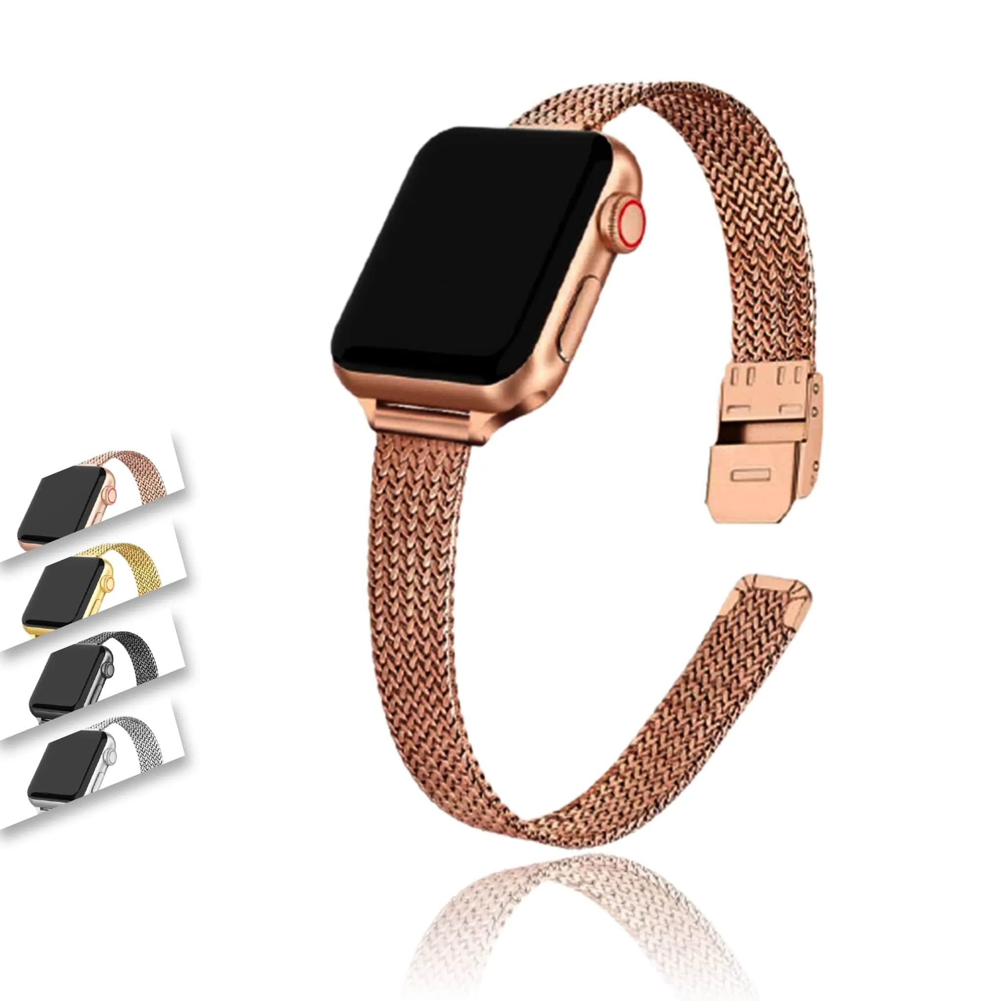 Ladies Metal Strap Ultra 10 9 8 7 6 Slim Milanese Bracelet Apple Watchband