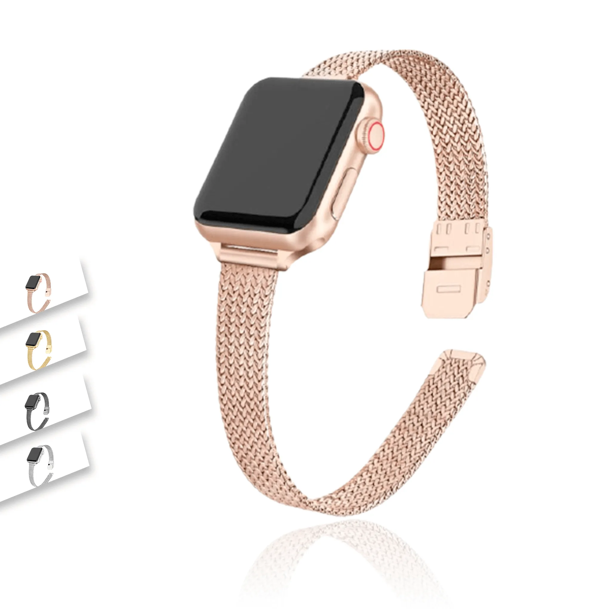 Ladies Metal Strap Ultra 10 9 8 7 6 Slim Milanese Bracelet Apple Watchband