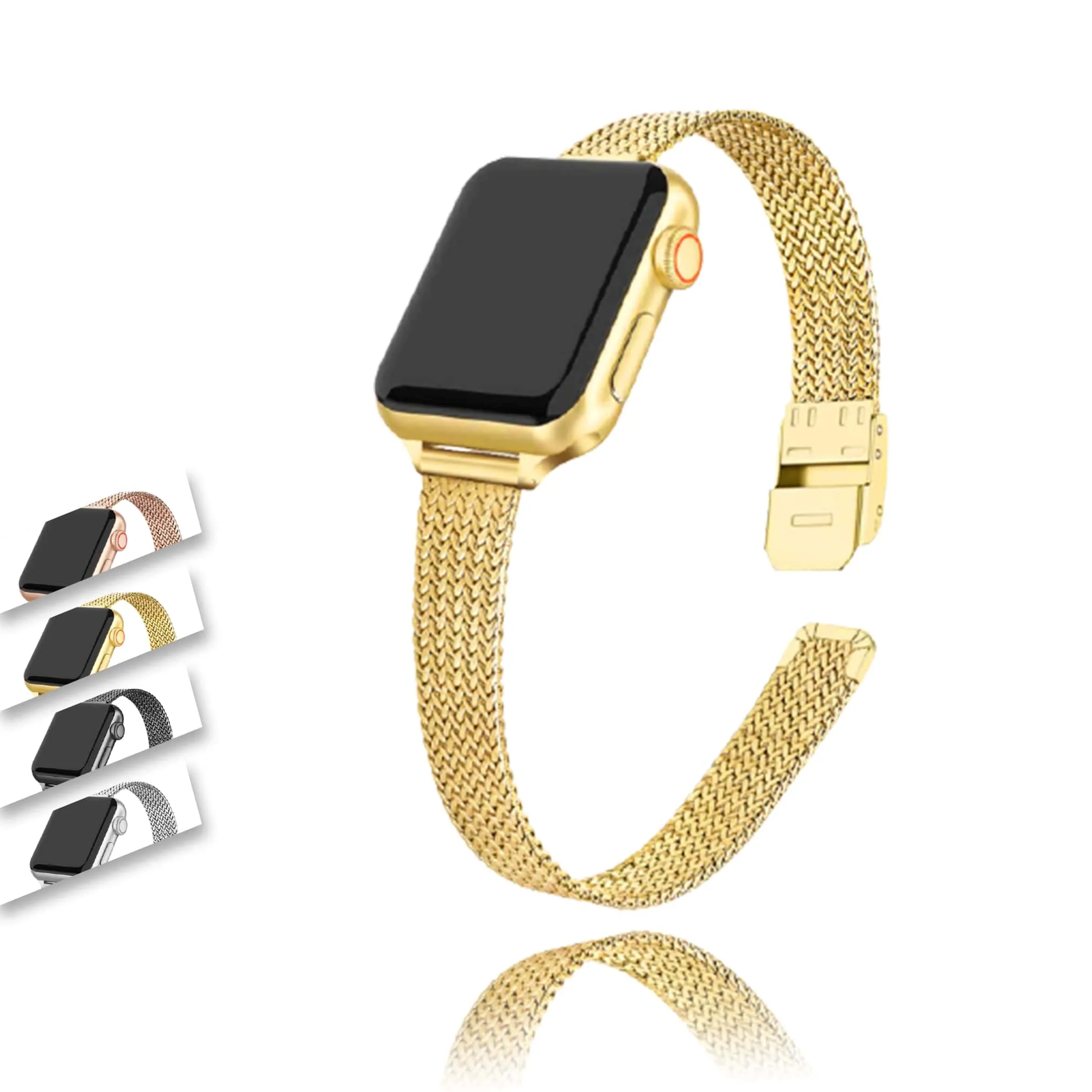 Ladies Metal Strap Ultra 10 9 8 7 6 Slim Milanese Bracelet Apple Watchband