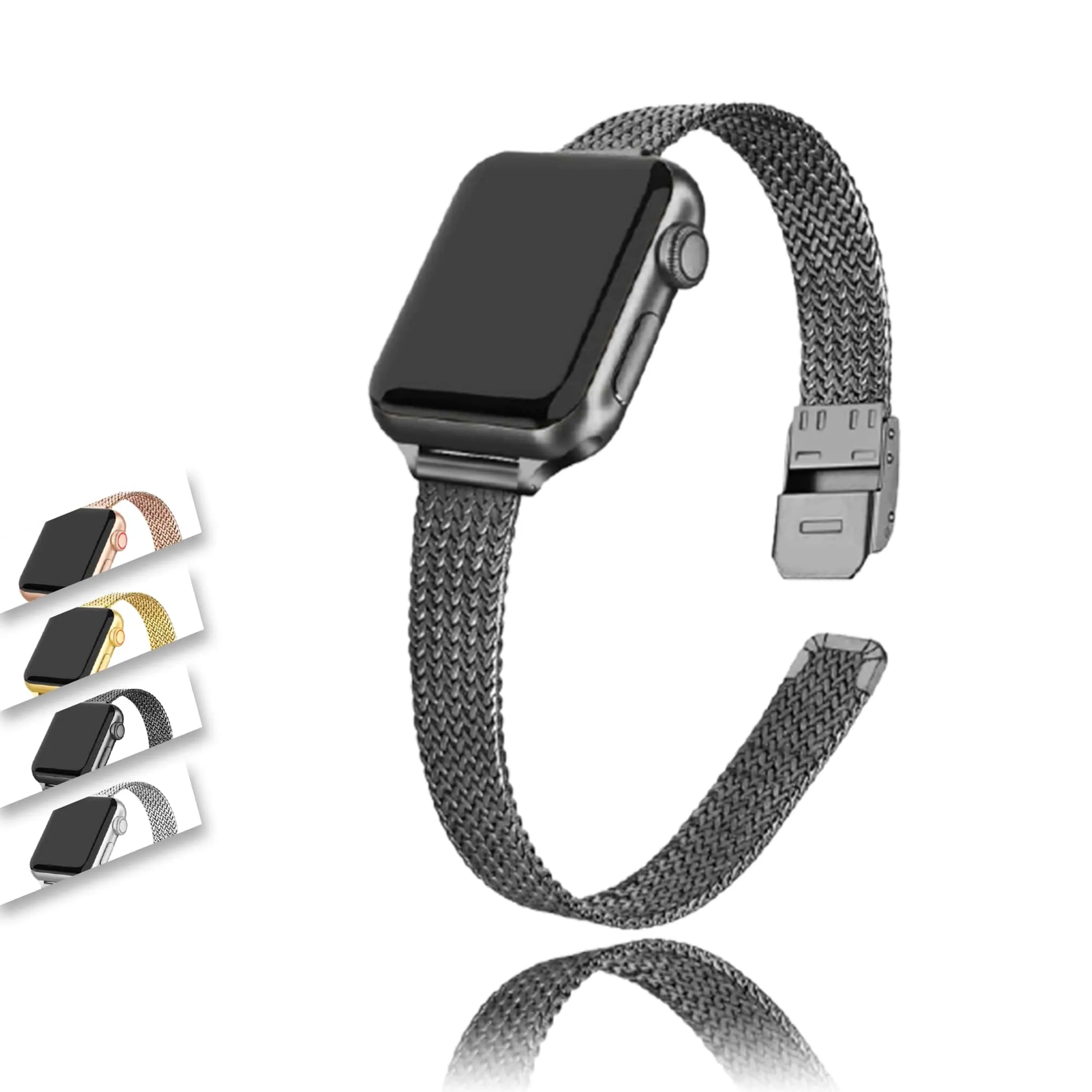 Ladies Metal Strap Ultra 10 9 8 7 6 Slim Milanese Bracelet Apple Watchband