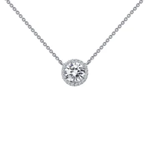 Lafonn Simulated Diamond 1.23ct Halo Necklace N0038CLP