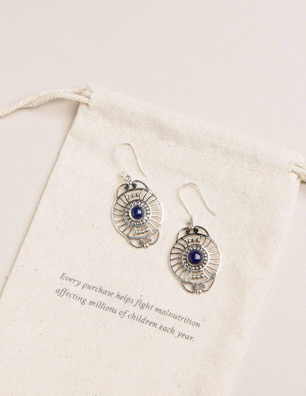 Lapis Chakra Gemstone Earrings