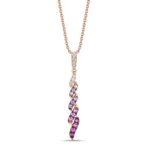 Le Vian Pendant featuring Pink Sapphire Ombré in 14K Strawberry Gold