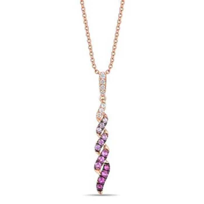 Le Vian Pendant featuring Pink Sapphire Ombré in 14K Strawberry Gold