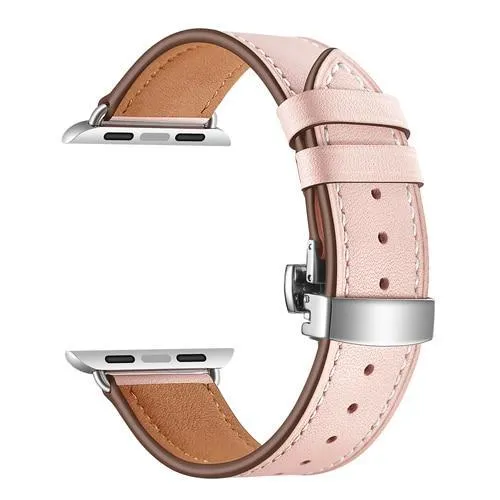 Leather Strap Butterfly Clasp Bracelet and Pin Buckle Series