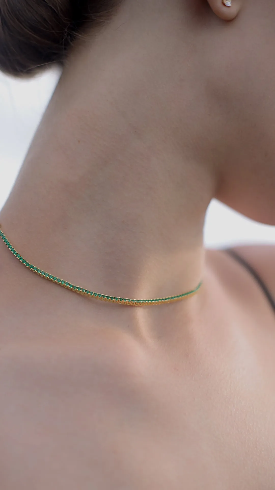 Lexi Necklace Emerald 18K Gold Vermeil