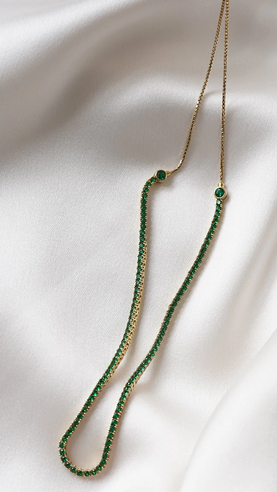 Lexi Necklace Emerald 18K Gold Vermeil