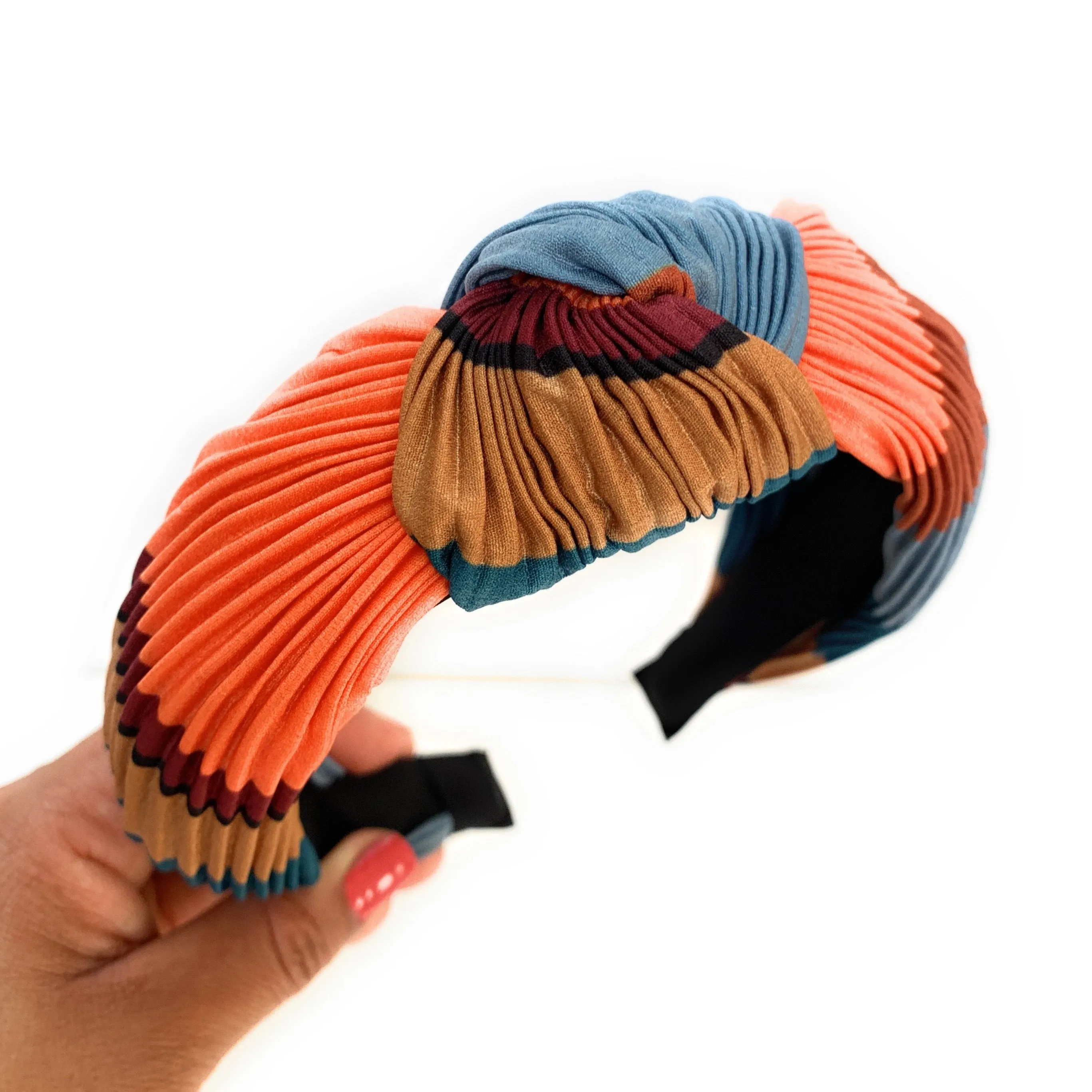 Livia Knotted Headband (Orange)