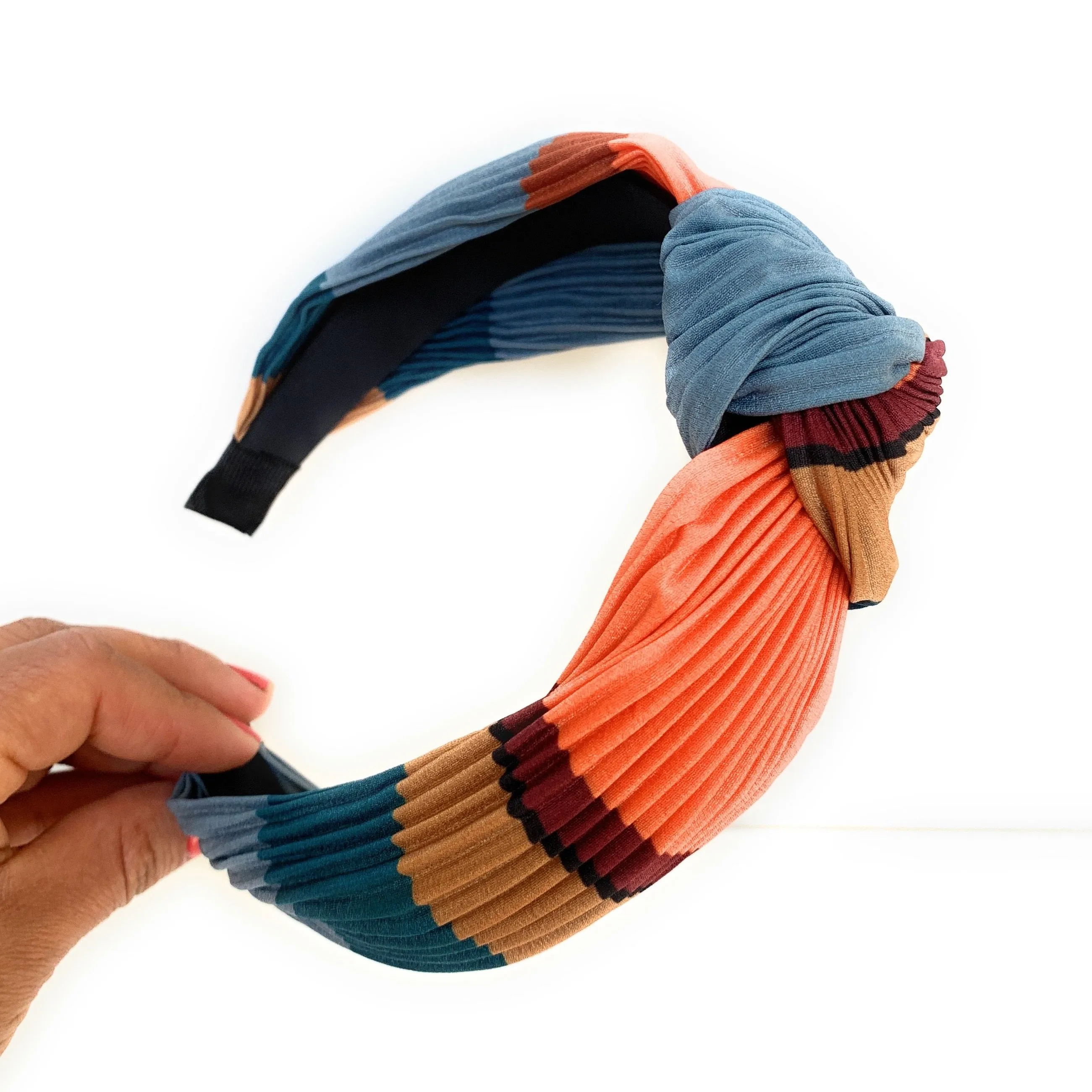 Livia Knotted Headband (Orange)