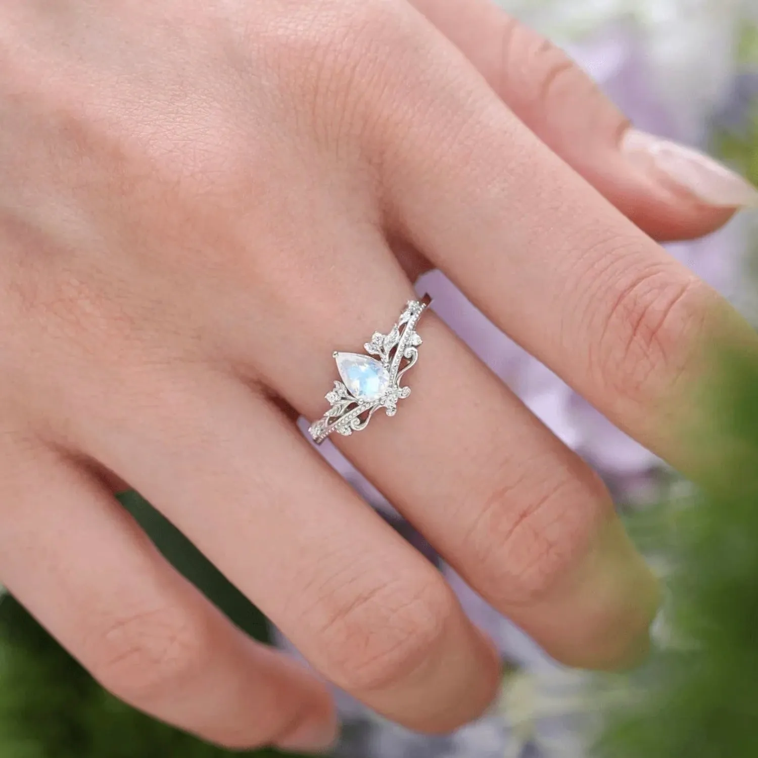 Lotus Moonstone Ring©